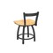 Holland Bar Stool Co 18" Low Back Swivel Vanity Stool, Pewter Finish, Nat Maple Seat 82118PWNatMpl - alternate 4